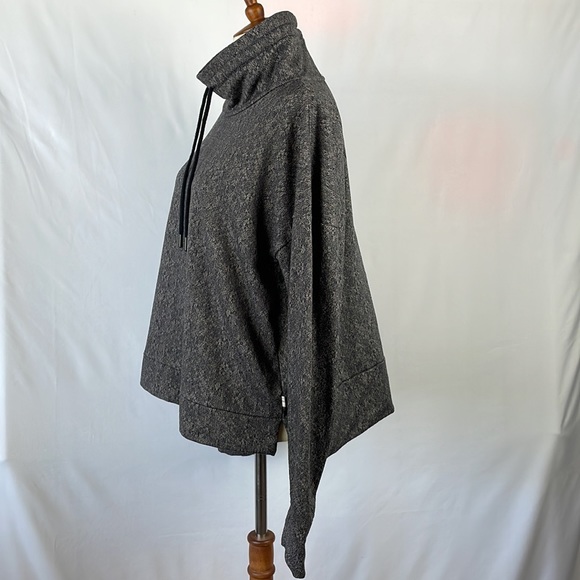 Mondetta Quality Brown Cropped Mock Turtleneck Sweatshirt w/Thumb Holes - XL - Picture 4 of 14